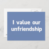 Carte Postale J'apprécie notre amitié (Devant / Derrière)