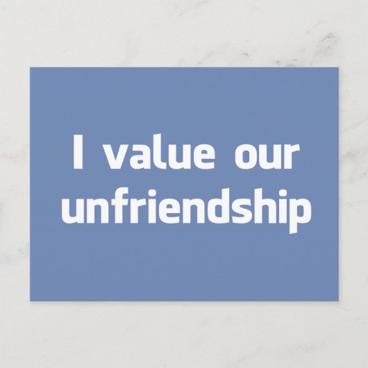 Carte Postale J'apprécie notre amitié (Devant)