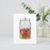 Carte Postale Jar de bonbon de gummy (Debout devant)