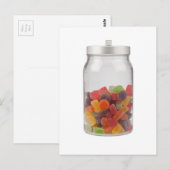 Carte Postale Jar de bonbon de gummy (Devant / Derrière)