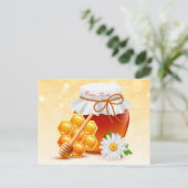 Carte Postale Jar de miel, peigne de miel, Daisy Rosh Hashanah (Debout devant)