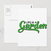 Carte Postale jardin (Devant / Derrière)