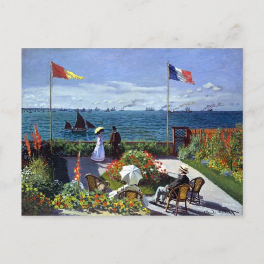 Carte Postale Jardin à Sainte-Adresse de Claude Monet (Devant)