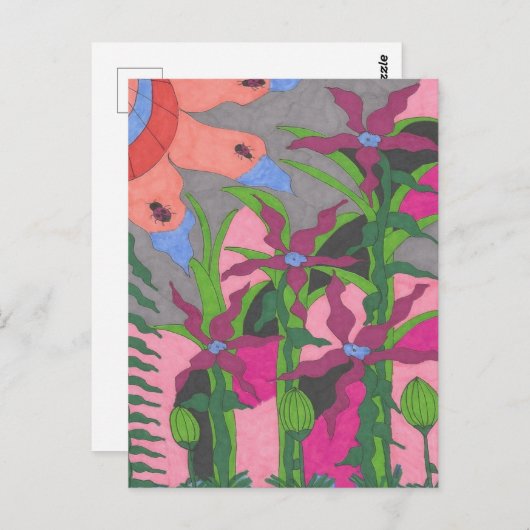 Carte Postale Jardin à Twilight (Devant / Derrière)