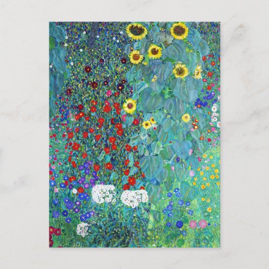 Carte Postale Jardin agricole avec tournesol par Gustav Klimt (Devant)
