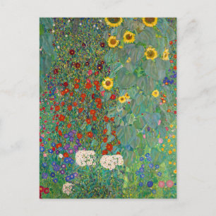Carte Postale Jardin agricole avec tournesol par Gustav Klimt