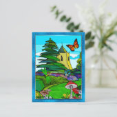 Carte Postale Jardin anglais Whimsical Folk Art (Debout devant)