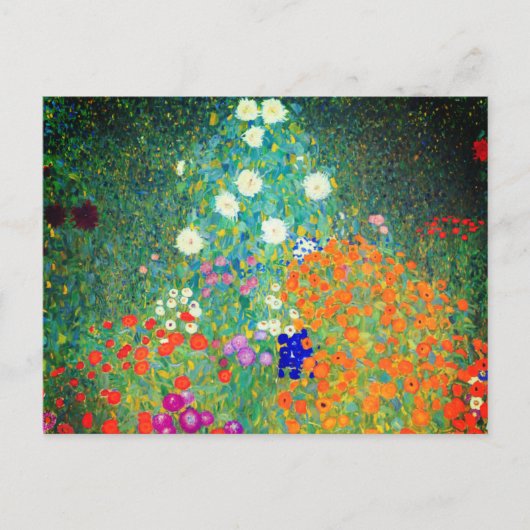 Carte Postale Jardin aux fleurs Gustav Klimt (Devant)