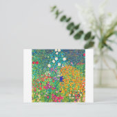 Carte Postale Jardin aux fleurs, Gustav Klimt (Debout devant)