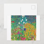 Carte Postale Jardin aux fleurs, Gustav Klimt (Devant / Derrière)