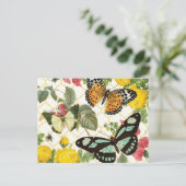 Carte Postale jardin aux papillons vintages (Debout devant)