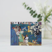 Carte Postale Jardin avec chat, Jessie Willcox Smith (Debout devant)