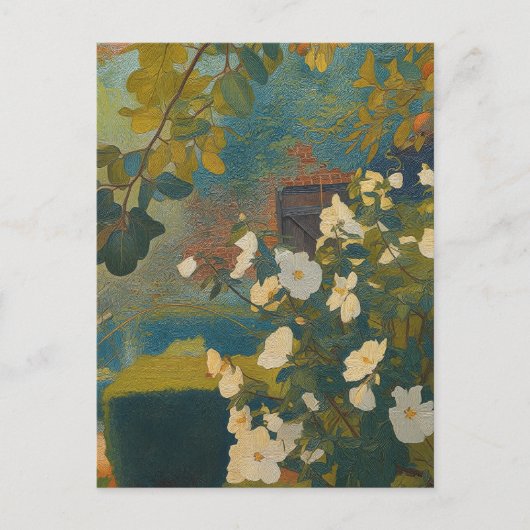 Carte Postale Jardin Blanc (Devant)