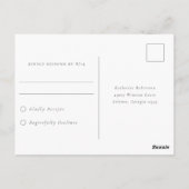 Carte Postale Jardin bleu Dusty Floral RSVP (Dos)