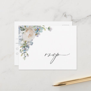 Carte Postale Jardin bleu Dusty Floral RSVP