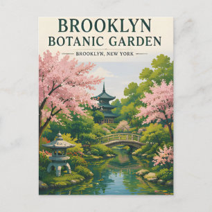 Carte Postale Jardin botanique de Brooklyn Sérénité des fleurs d