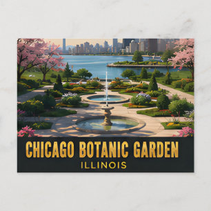 Carte Postale Jardin botanique de Chicago Illinois au bord du la