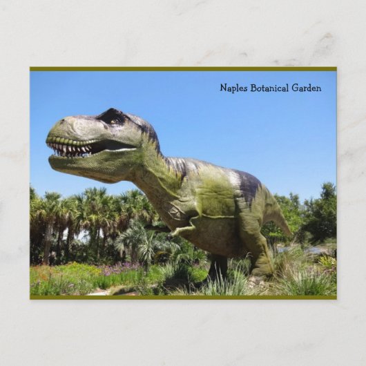 Carte Postale Jardin botanique de Naples en Floride - T Rex Dino (Devant)