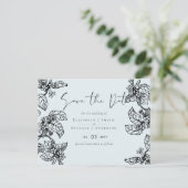 Carte Postale Jardin botanique Feuille Mariage budgétaire (Debout devant)