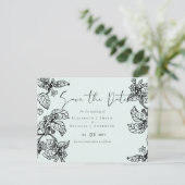 Carte Postale Jardin botanique Feuille Mariage budgétaire (Debout devant)