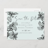 Carte Postale Jardin botanique Feuille Mariage budgétaire (Devant / Derrière)