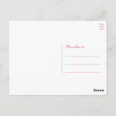 Carte Postale Jardin botanique rose Merci floral (Dos)