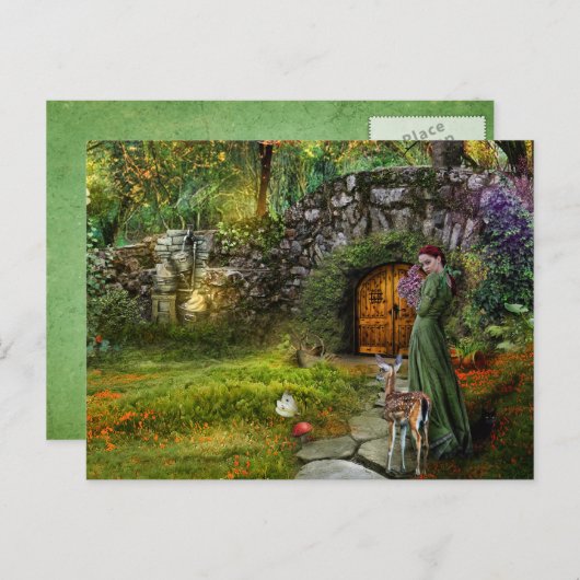 Carte postale Jardin caché (Devant / Derrière)