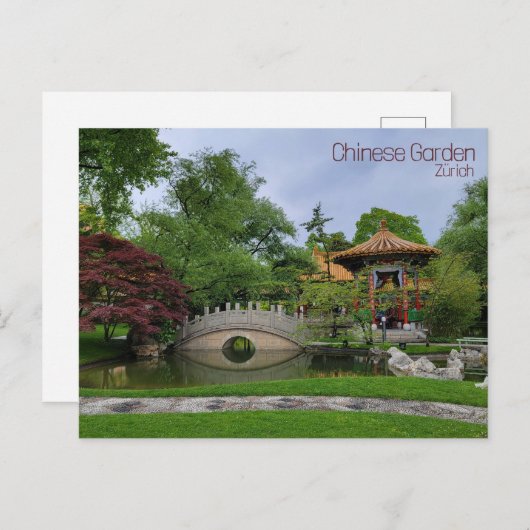 Carte Postale Jardin chinois (Devant / Derrière)