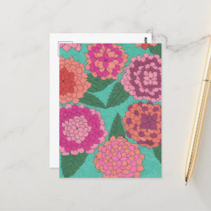 Carte Postale Jardin Dahlia