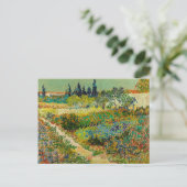 Carte Postale Jardin d'Arles par Vincent Van Gogh (1888) (Debout devant)