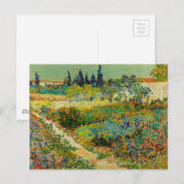 Carte Postale Jardin d'Arles par Vincent Van Gogh (1888) (Devant / Derrière)