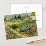 Carte Postale Jardin d'Arles | Vincent van Gogh<br><div class="desc">Garden at Arles (1888) de l'artiste post-impressionniste néerlandais Vincent van Gogh. L'oeuvre originale est une huile sur toile représentant un paysage luxuriant de fleurs colorées. Utilisez les outils de conception pour ajouter du texte personnalisé ou personnaliser l'image.</div>