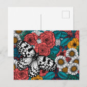 Carte Postale Jardin de cerfs-cerfs en papier (Devant / Derrière)