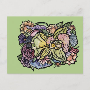 Carte Postale Jardin de fées des fleurs Jacinthe Jardinière de f