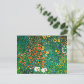 Carte Postale Jardin de ferme avec tournesols par Gustav Klimt 1 (Debout devant)