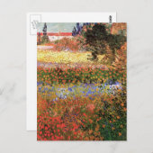 Carte Postale Jardin de fleurs par Vincent van Gogh (Devant / Derrière)
