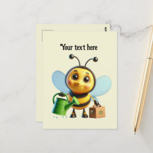 Carte Postale Jardin de jardinage amoureux d'abeilles personnali