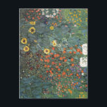 Carte Postale Jardin de la ferme Gustav Klimt avec tournesols<br><div class="desc">Un jardin avec des tournesols peint par Gustav Klimt.</div>