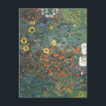 Carte Postale Jardin de la ferme Gustav Klimt avec tournesols<br><div class="desc">Un jardin avec des tournesols peint par Gustav Klimt.</div>
