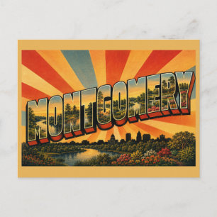Carte Postale Jardin de la rivière de Montgomery Alabama Art Vin
