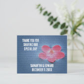 Carte Postale Jardin de mariage Fleur rose Fleur Merci (Debout devant)