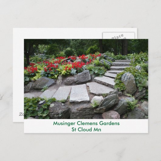 Carte Postale Jardin de Musinger (Devant / Derrière)