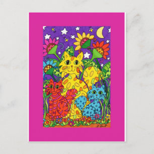 Carte Postale Jardin de nuit
