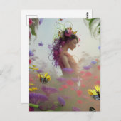 Carte Postale Jardin de papillons généré par IA (Devant / Derrière)