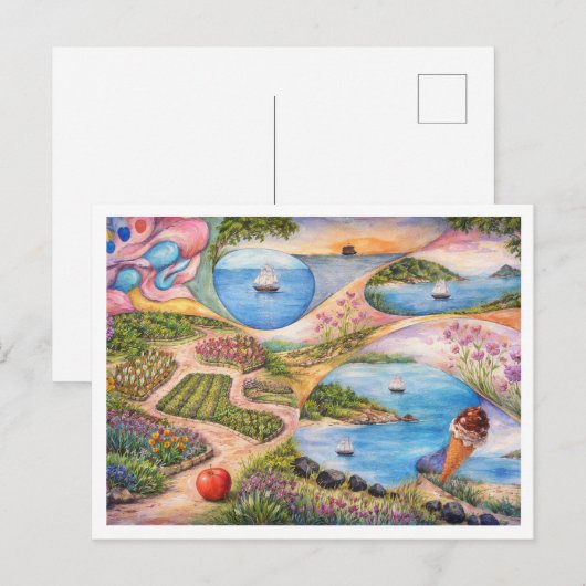 Carte Postale Jardin de Paradis (Devant / Derrière)
