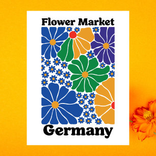 Carte Postale Jardin de prairie de fleurs florales d'Allemagne m