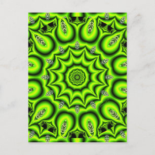 Carte Postale Jardin de printemps, Abstrait lumineux vert citron