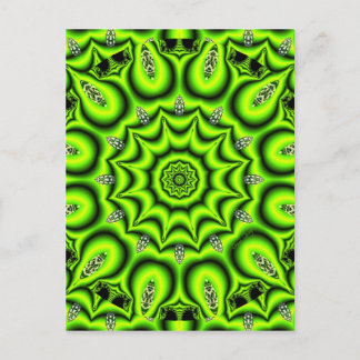 Carte Postale Jardin de printemps, Abstrait lumineux vert citron