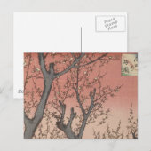 Carte Postale Jardin de prune fleuri d'arbre japonais (Devant / Derrière)
