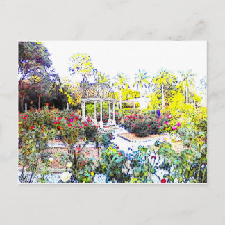Carte Postale Jardin de roses